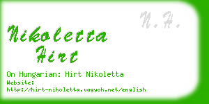 nikoletta hirt business card